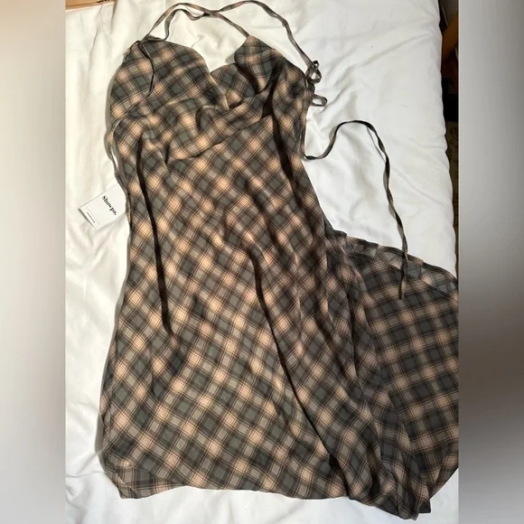 Showpo plaid cowl neckline dress - Picture 2 of 2